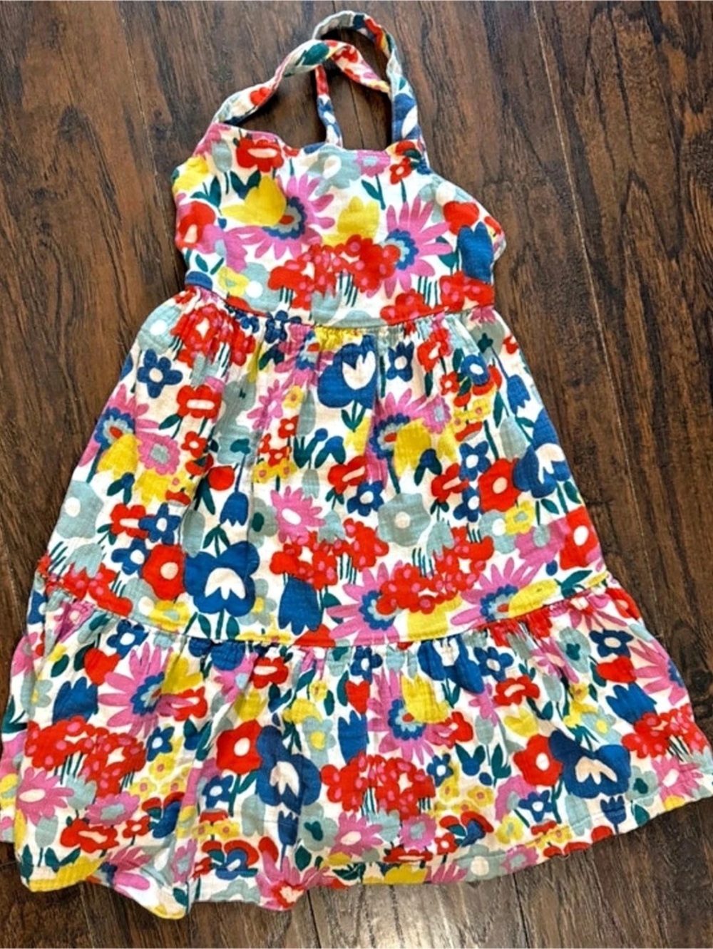 Hanna Andersson Floral Dress Girls Size 110 cm 5T